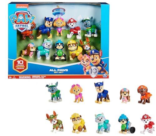 Paw Patrol, 10. Jubiläum, Action Pack Pups Figuren Geschenkset mit 10 Hundefiguren zum Sammeln, Spielzeugfiguren, ab 3 Jahren