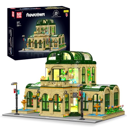 Mould King 16057 Pflanzen Gartenhaus Bausteine Modell, 3383 Teile Botanischer Garten Bricks Bausatz, Klemmbausteine Street View Building Set als Geschenk/Spielzeug/Sammlerstücke