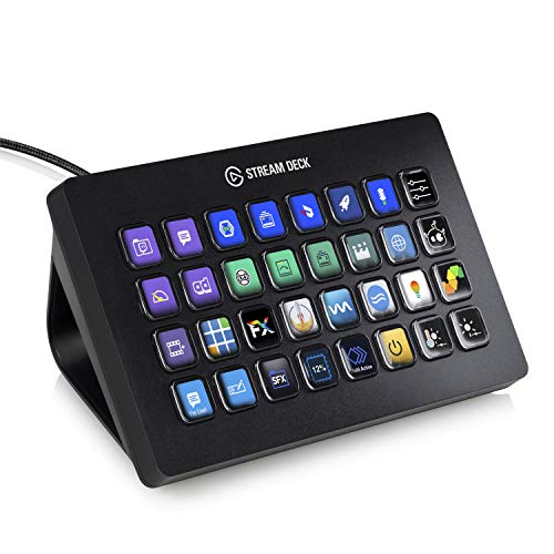 Elgato Stream Deck XL – erweiterter Studio-Controller, 32 Tasten, auslösen von Aktion in Apps und Software wie OBS, Twitch, YouTube und anderen, für Mac und PC, Schwarz