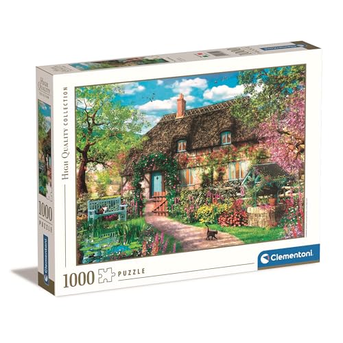 Clementoni 39520 Das alte Cottage – Puzzle 1000 Teile, Geschicklichkeitsspiel für die ganze Familie, buntes Legespiel, Erwachsenenpuzzle ab 14 Jahren