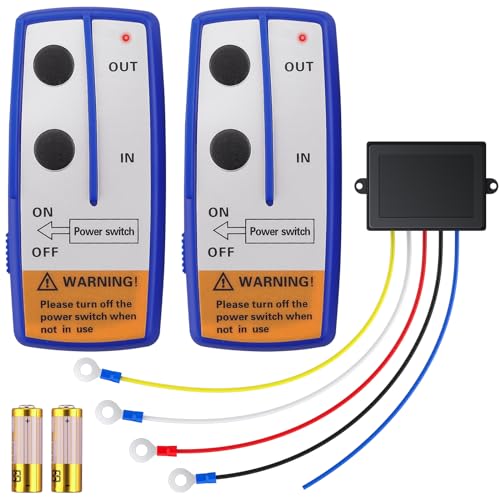 AMTOVL Fernbedienung für seilwinde 12V bis zu 30 m Seilwinde Fernschalter für Jeep ATV SUV
