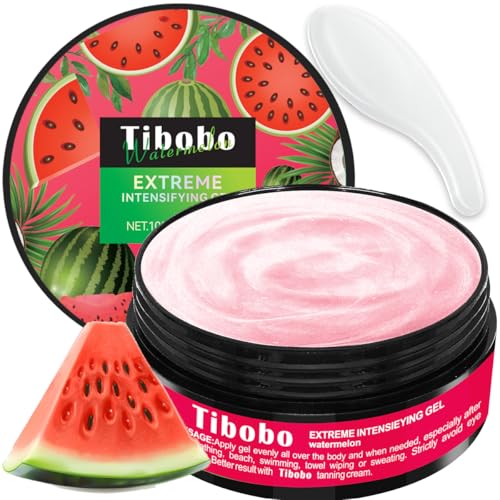 Premium Bräunungsbeschleuniger Gel 100 g – Für die Verwendung im Solarium und im Freien, Bräunungsverstärker, schnell bräunende Creme mit natürlicher Formel, Feuchtigkeitsversorgung (Wassermelone)