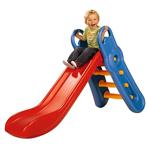 BIG - Fun-Slide - 152cm lange Rutschbahn, Nutzung für den Hausgebrauch, rot-blaue Rutsche für drinnen und draußen, für Kinder ab 3 Jahren