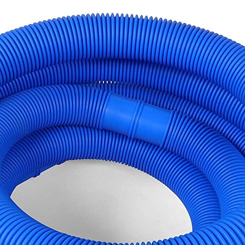 POOL Total 6 m Schwimmbadschlauch Ø 38mm Blau - Flexibler trittfester Kunststoff - UV-stabil und temperaturbeständig - Integrierte Muffen - Made in Germany