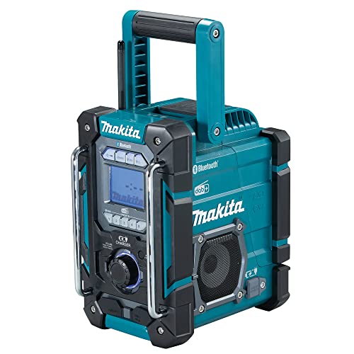 Makita DMR112 Akku-Baustellenradio 7,2 V - 18 V mit DAB+ und Bluetooth (ohne Akku, ohne Ladegerät), türkis