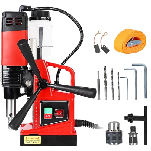 Magnetbohrmaschine, 1300W Tragbare Magnetbohrmaschine Mit 1,57' Bohrdurchmesser, 810 U/Min Leistungsstarke Magnetbohrmaschine für Metall, Holz Und Bauindustrie