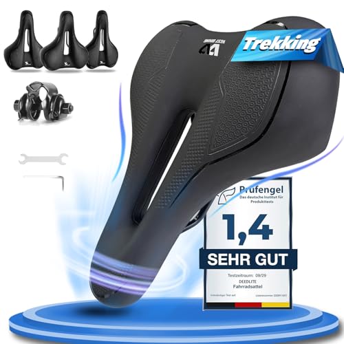 Deedlite Bike Sattel Premium Universal Sattel Pro 3.0 - Endlich Schmerzfrei Radfahren | Bequem Weich Memory Schaum Radsattel