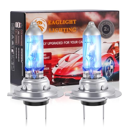 YIIFELL 2 Stück H7 Halogen Lampe Auto, 12V 100W Halogen Scheinwerfer Lampe, 5000K Scheinwerferlampe Glühbirne H7 Abblendlicht