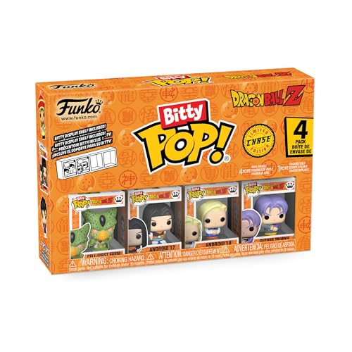 Funko Bitty Pop! DBZ - Frieza 4PK - Frieza 100% Final Form, Super Saiyan Goku First Appearance, Vegeta und eine Überraschungs-Mini-Figur - 0.9 Inch (2.2 cm) - Dragon Ball Z Sammlerstück