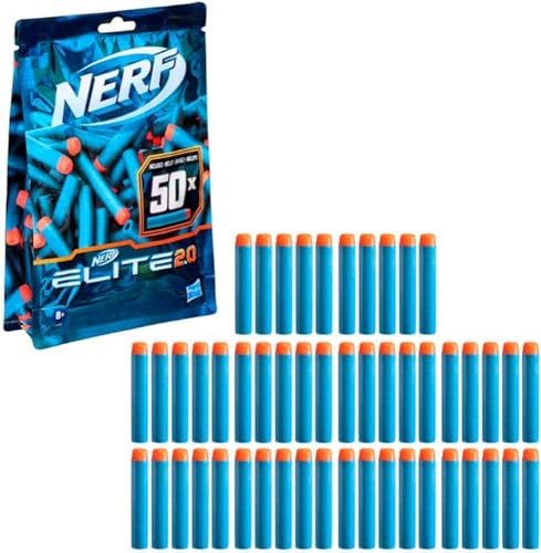 Nerf Elite 2.0 50er Dart Nachfüllpackung – enthält 20 Nerf Elite 2.0 Darts, kompatibel mit Allen Nerf Elite Blastern, für Nicht-endenden Spaß, für Junge und Mädchen
