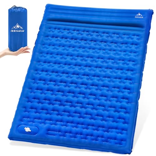IEEILULU Isomatte Selbstaufblasend 2 Personen, 196x140cm Matratze Camping, 12cm Verdickte Selbstaufblasende Camping Isomatte, Aufblasbare Schlafmatten für Outdoor Wandern Zelt Backpacking