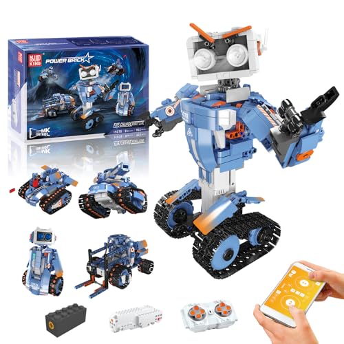 Mould King Roboter Kinder, 903 Teile 5-in-1 Roboticset Bausatz mit App Fernsteuerung/Technik Roboter STEM Spielzeug, Weihnachtsfeier Geschenke für 8+ Jungen