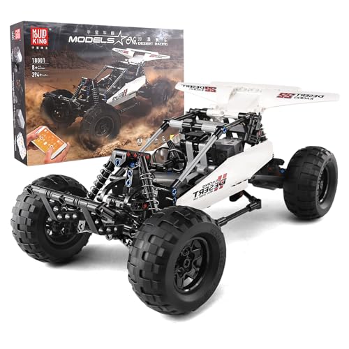 Mould King 18001 Technik Geländewagen Off-Road Buggy, Fernbedienung App gesteuertes Extreme Modell mit 3 Motoren, 394 Teile Bausteine