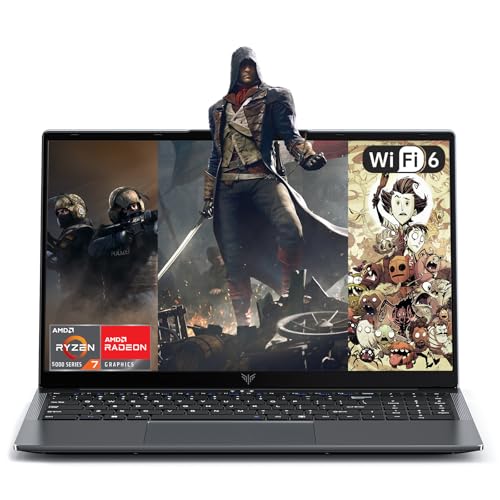 ACEMAGIC Laptop mit Metallgehäuse und Hintergrundbeleuchtetem Laptop AMD Ryzen 7 5700U(8C/16T, bis zu 4,3 GHz) für Notebook,15.6 Zoll FHD,16GB DDR4,512GB M.2 SSD,WiFi 6,BT5. 2,HDMI(Gray)