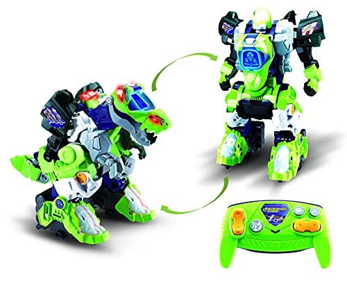 VTech Switch and Go Dinos RC Roboter-T-Rex – Dino-Roboter-Transformer mit Fernbedienung – 2in1 Spielzeug mit Dinostimme, Geräusch- und Lichteffekten – Für Kinder von 3-8 Jahren