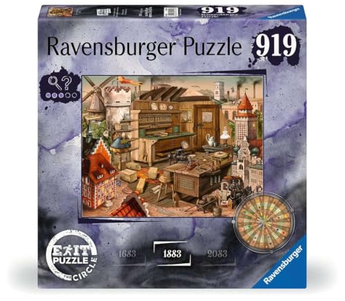 Ravensburger EXIT Puzzle 17447 - EXIT The Circle, Anno 1883 - Escape Room Puzzle mit 919 Teilen, ab 14 Jahren