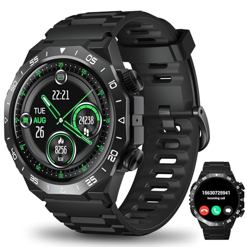 Smartwatch Herren Damen, 1.39' HD Touch Fitnessuhr mit Telefonfunktion, Herzfrequenz SpO2 Schlafmonitor Schrittzähler, IP68 Wasserdicht Sportuhr mit 112+ Sportmodi Fitness Tracker, für iOS Android
