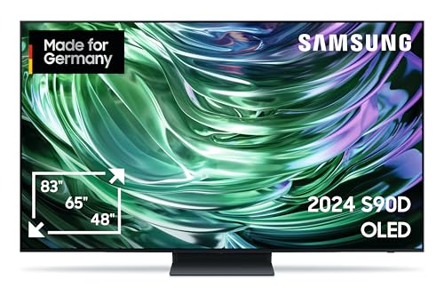 Samsung OLED 4K S90D Fernseher 55 Zoll, Samsung TV mit Neural Quantum 4K AI Gen2 Prozessor, OLED HDR+, 4K AI Upscaling, Smart TV, KI TV, GQ55S90DAEXZG, Deutsches Modell [2024]