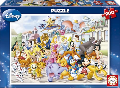 Educa - Puzzle 200 Teile | Disney Parade, 200 Teile Puzzle für Kinder ab 6 Jahren, Disney World (13289)