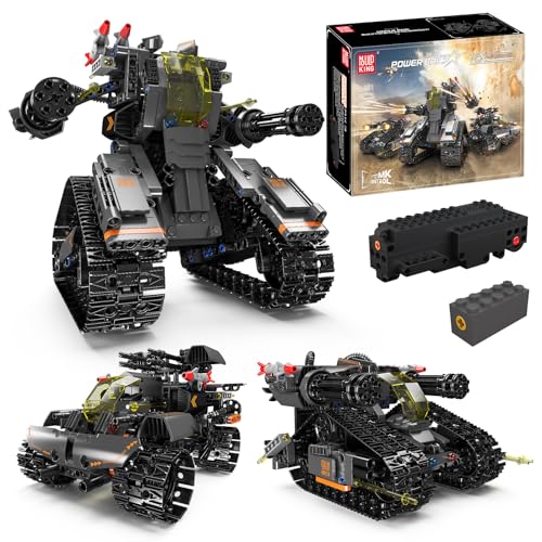 Mould King 15083 Technik Gepanzertes Fahrzeug Baukasten, Fernbedienung 3 in 1 STEM Roboter Baustein (588 Teile), Sammelbares Roboterspielzeug als Geschenk für Kinder 8+