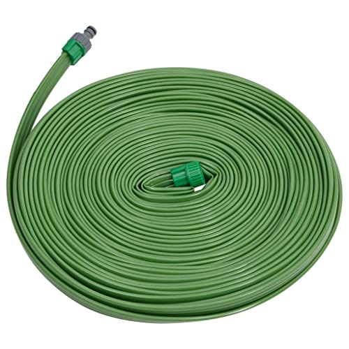 vidaXL Sprinklerschlauch, Multifunktional Gartenschlauch Wasserschlauch, Schlauch für Gartenbewässerung, Bewässerungsschlauch Sprühschlauch Sprühregner, Grün 22,5 m PVC