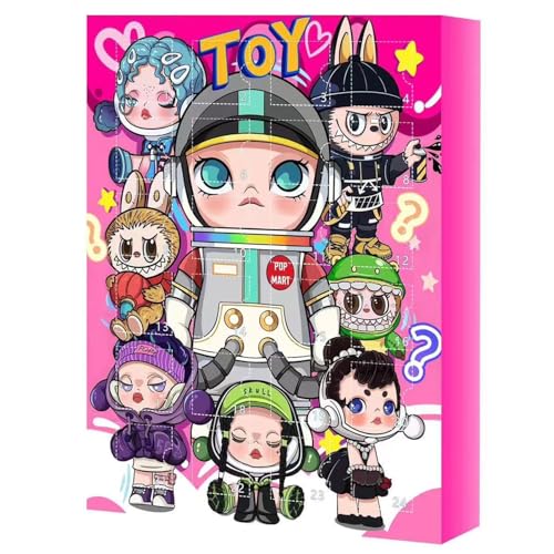 Adventskalender 2024,Weihnachtsferien Adventskalender,Enthält 24 Pop Figuren.Sammler Kunstspielzeug Spielzeug Geschenk,Kalender Geschenke Weihnachtsschmuck Kinder