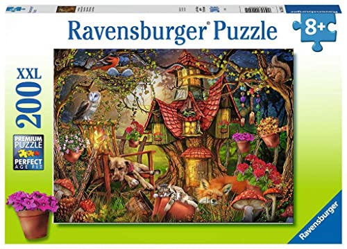 Ravensburger Kinderpuzzle - 12951 Das Waldhaus - Puzzle für Kinder ab 8 Jahren, mit 200 Teilen im XXL-Format, Zilver