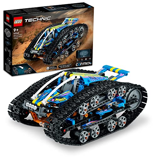 LEGO 42140 Technic App-gesteuertes Transformationsfahrzeug, ferngesteuertes Auto für Kinder, RC Offroad-Geländewagen, Modellbausatz mit 2 Seiten, Kippe es um, damit es Sich transformiert