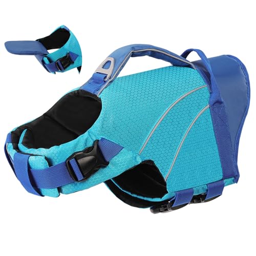 Hunde Schwimmweste mit abnehmbarem Frontauftrieb & Reflektoren, Hundeschwimmweste Klein Rettungsweste für Hunde zum Bootfahren,Kanufahren,Schwimmen,Surfen | KONVINIT Dog Life Jacket