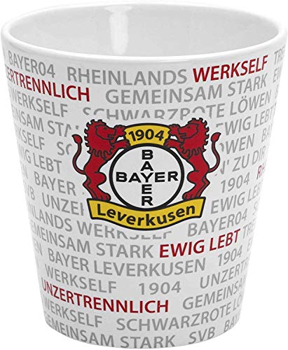 Bayer 04 Leverkusen Tasse - Wording - Kaffeetasse weiß, Kaffeepott, Mug (L)