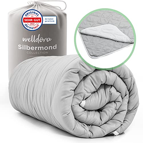 Welldora OPTICLIMA Allergiker Bettdecke 135x200 | Fachärztlich getestet & Oeko-Tex | Zweiteilige Sommerdecke & Winterdecke | 4 Jahreszeiten Bettdecken mit Druckknöpfen | Premium Duvet 135x200cm