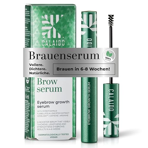 Calaido Augenbrauen Serum Wachstum - Premium Augenbrauenserum für natürlich volle und dichte Augenbrauen