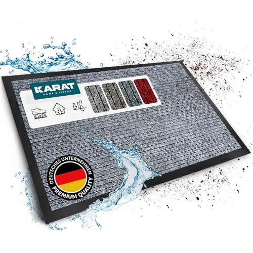 KARAT Schmutzfangmatte Dura - 150 x 180 cm, Anthrazit - Fußmatte mit Rutschfester Rückseite - Türmatte für Eingangsbereich - Fußabtreter, Sauberlaufmatte, Türvorleger