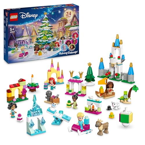 LEGO │ Disney Princess Adventskalender 2024, Bauspielzeug mit 5 Mikro-Spielfiguren, Adventsbauset für Kinder, fantasievolle Geschenkidee für Mädchen & Jungen ab 5 Jahren, Geschenk zu Weihnachten 43253