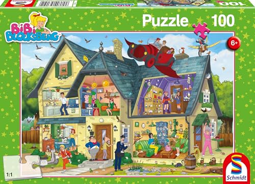 Schmidt Spiele 56151 Bibi Blocksberg, Bei Blocksbergs ist was los, 100 Teile Kinderpuzzle