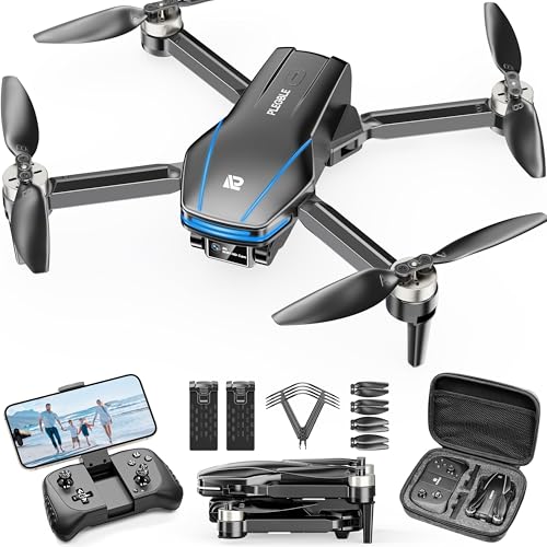 PLEGBLE Drohne mit Kamera 4K für Kinder, Mini Drohne Erwachsene, Bürstenlosem Motor FPV RC Drone mit 5G WiFi, Höhenhaltung, 3D Flip, Kopflos Modus, Flugbahn, Spielzeug Geschenke für Jungen ab 8 Jahre