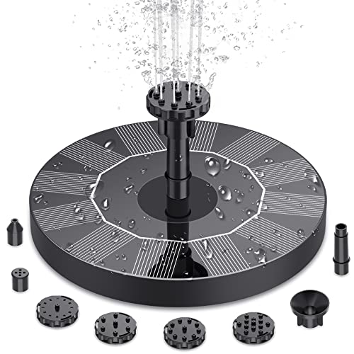 AISITIN Solar Springbrunnen für Außen,2025 Upgrade Solarbrunnen für Draussen, Solar Teichpumpe mit 6 Fontänenstile, Solar Schwimmender Fontäne Pumpe für Garten, Teich, VogelBad, DIY Wasserspiel