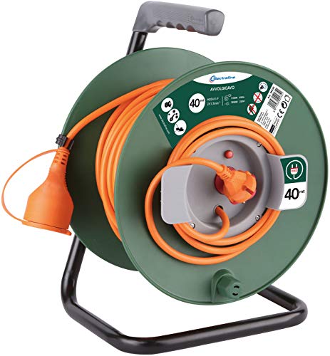 Electraline 49235 Verlängerungskabel für den Garten, Länge 40 m, Kabelquerschnitt 2 x 1,5 mm²