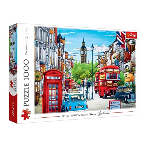 Trefl, Puzzle, Straße in London, Großbritannien, 1000 Teile, Premium Quality, für Erwachsene und Kinder ab 12 Jahren