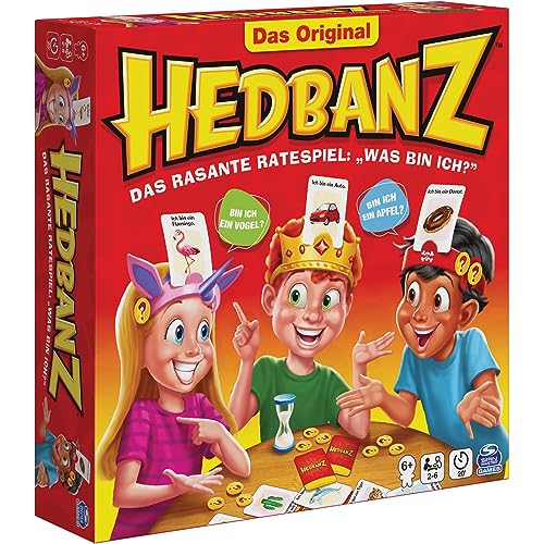 Spin Master Games Hedbanz - das rasante Ratespiel für die ganze Familie - Neuauflage mit tollem Spielmaterial, für 2-6 Spieler ab 6 Jahren