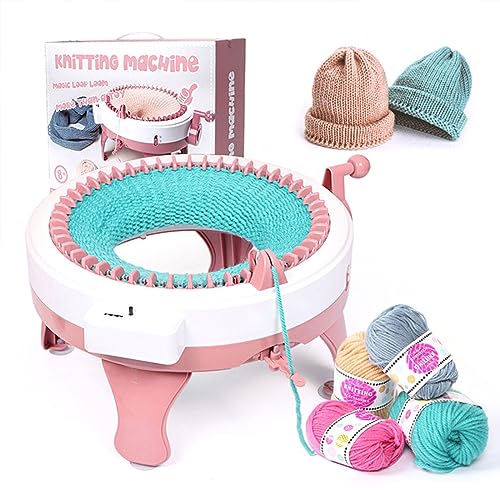 awagas Strickmaschinen Webmaschine Kit 48 Nadeln Strickmaschine Sentro Strickmaschine mit Reihenzähler DIY Dualmodus Strickbrett Rotierende Doppelstrickmaschine für Socke Mütze Schal