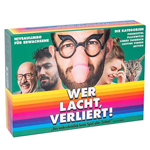 Wer lacht, verliert! Das lustigste & dümmste Brettspiel Aller Zeiten - Witziges Niveaulimbo für Erwachsene
