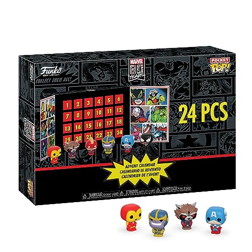 Funko Advent Calendar: Marvel 24pc - Iron Man - (Pocket Pop!) - Marvel Comics - 24 Tage der Überraschung - Vinyl-Minifigur Zum Sammelns - Mystery Box - Geschenkidee - Feiertage zu Weihnachten