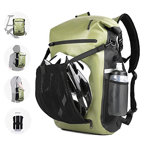 BAIGIO 3 in 1 Fahrradtasche für Gepäckträger Wasserdicht Multifunktion Gepäckträgertasche 22-25L Fahrrad Tasche Rucksack Umhängetasche Reisetasche Gepäcktasche Seitentasche mit Helmnetz & Laptopfach