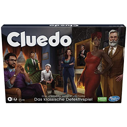 Hasbro Gaming Cluedo Brettspiel für Kinder ab 8 Jahren, neu gestaltetes Cluedo-Spiel für 2-6 Spieler, Detektiv- und Rätselspiel