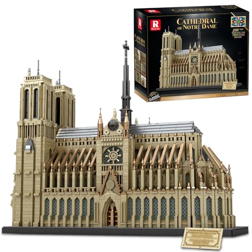 Reobrix 66016 Notre Dame de Paris Klemmbausteine MOC Modell, 8868 Teile, Große Architecture Bausteine Modellbausatz (Originalverpackung)