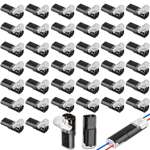 40 Stück18-24 AWG Stück Kabelverbinder,Schneller Steckverbinder Verbindungen 12V für Kabel Crimp,Steckverbinder 2 Polig Und Kabelverbinder 2 Polig,Stecker 2 Polig Wire Connector für KFZ LKW