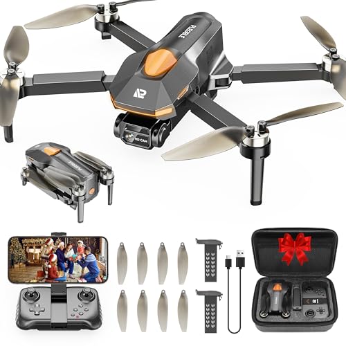 PLEGBLE Drohne mit Kamera für Kinder, Mini Drohne Erwachsene, Bürstenlosem Motor FPV RC Drone mit 5G WiFi, Höhenhaltung, 3D Flip, Kopflos Modus, Flugbahn, Spielzeug und Geschenke für Jungen ab 8 Jahre