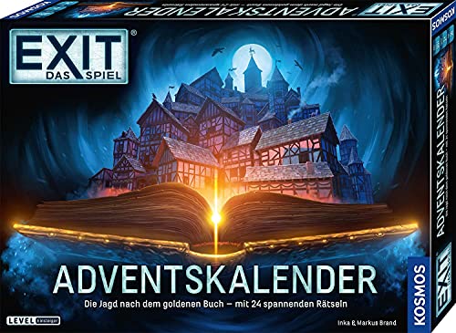 KOSMOS 681951 EXIT® - Das Spiel Adventskalender: Die Jagd nach dem goldenen Buch, mit 24 spannenden Rätseln ab 10 Jahre, Escape Room Spiel vor Weihnachten