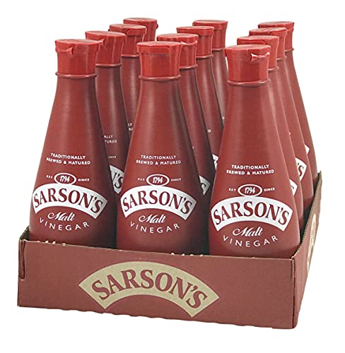 Sarsons Malt Vinegar Malzessig 12X 300ML Kunststoff-Flasche – importiert von Shestore24